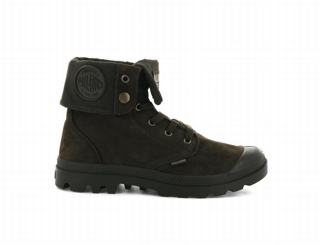 Palladium Pampa Baggy Nubuck Men's Boots Dark Brown (CUVO90786)